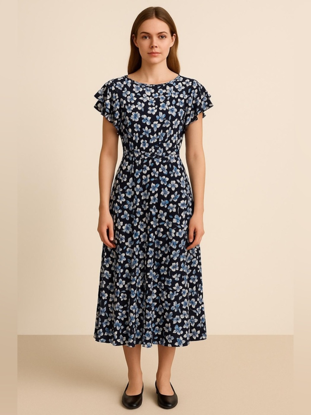 Perceptions Midi Dress with Floral Print